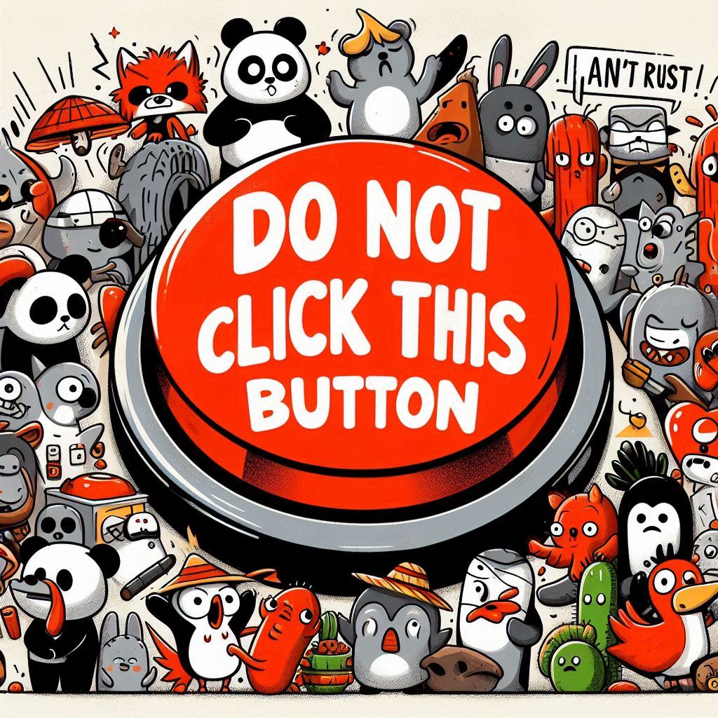 Do not press the button – but you will